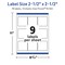 Avery TrueBlock Matte White Paper Labels, 2-1/2" x 2-1/2" Square